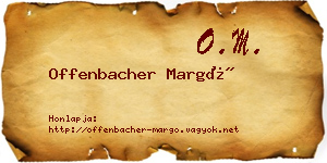 Offenbacher Margó névjegykártya